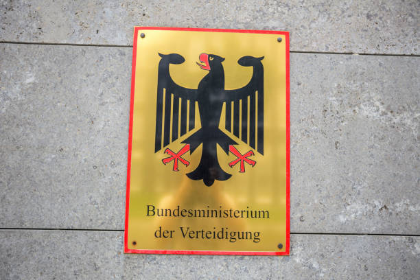 Berlin, Germany - Jan 9, 2020: Close up view on the most traditional German National Symbol: the eagle. Statue at the Reichstag Berlin (german: Bundesadler). Inside the plenary hall of the Bundestag. Based on designs of the artist Ludwig Gies. The backside of the eagle was designed by Sir Norman Foster and the company Trendelkamp.