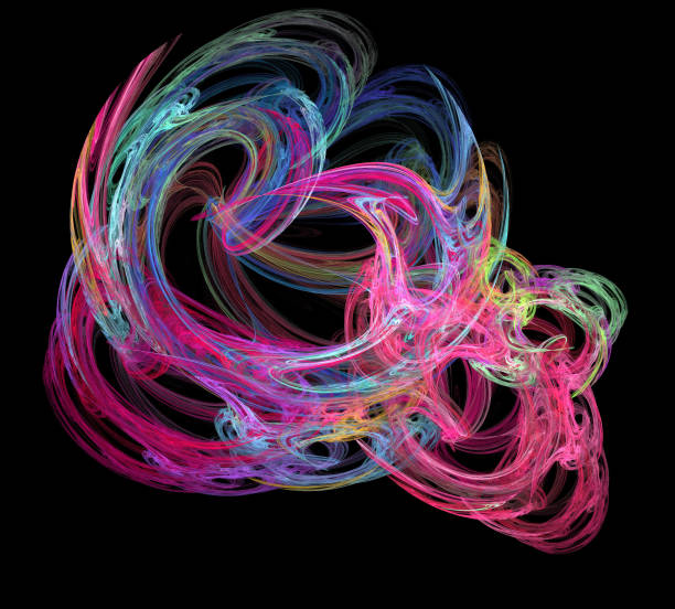 istock image of one Digital Fractal on Black Color 841985048