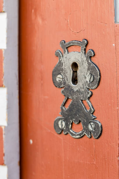 istock Medieval doorlock fitted to a door 841985504