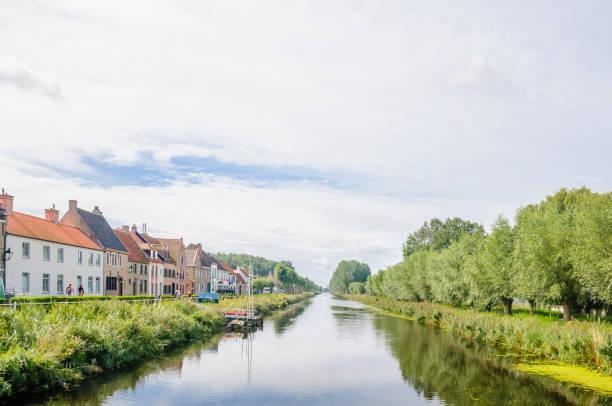 istock Landscape with canal by Dame in Belgium 842004656