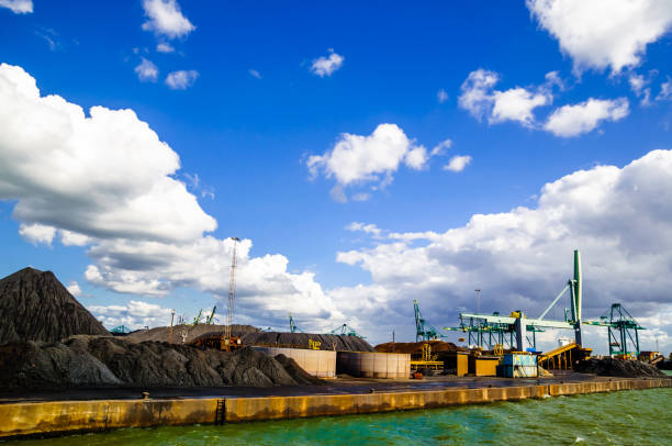 istock Coal stored in the port of Antwerp 842004836
