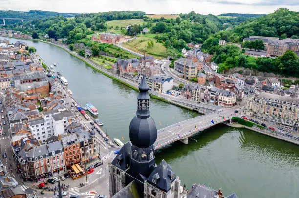 View on top of citadel of Dinant in Belgium