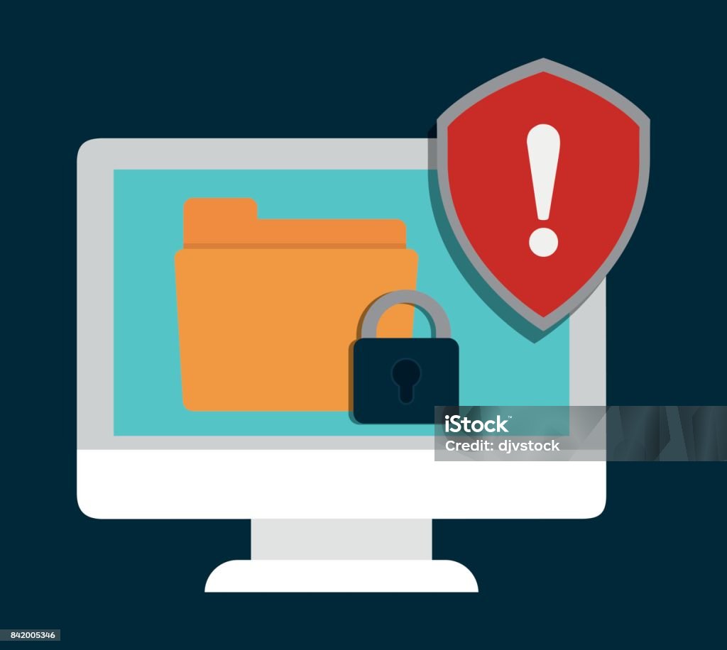 Computer Cyber Security System Design Stock Illustration - Download ...