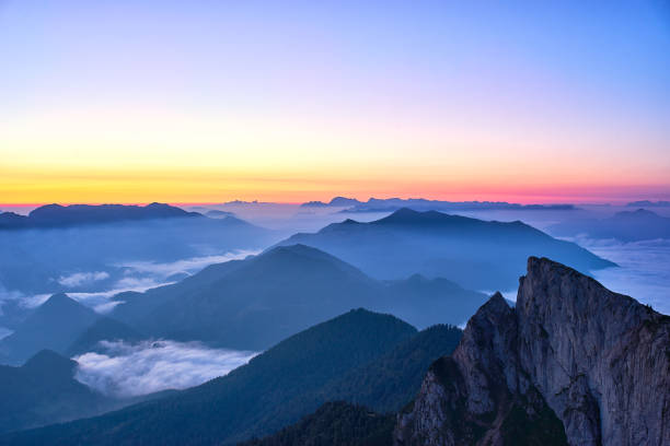 istock Picturesque sunrise in austrian Alps 842007946