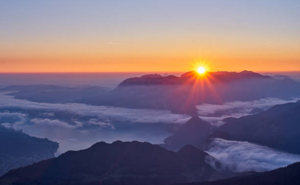 istock Picturesque sunrise in austrian Alps 842008248