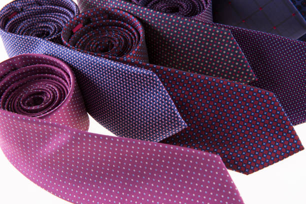istock Beautiful silk ties are stacked together. 842014550