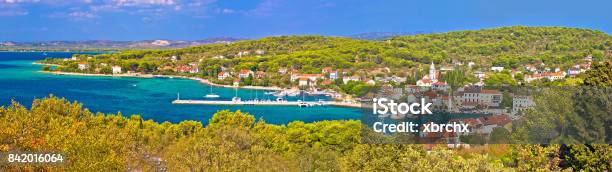 Island Of Zlarin Waterfront View Sibenik Coral Archipelago Of Dalmatia Croatia Stock Photo - Download Image Now