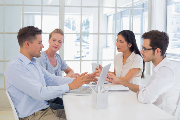 istock Casual business team having a meeting 842016070
