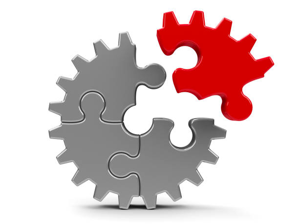 istock Metal puzzle gear #2 842023956