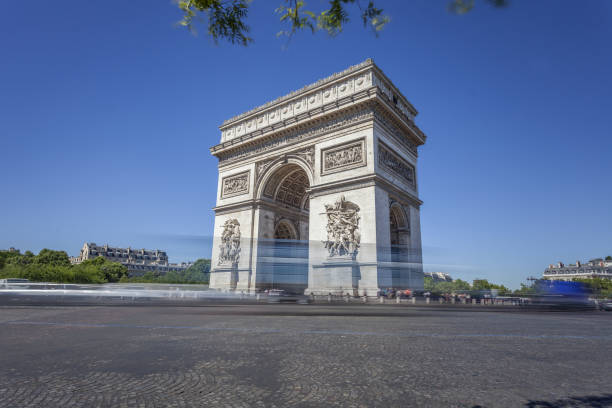 The Triumphal Arch Paris. stock photo