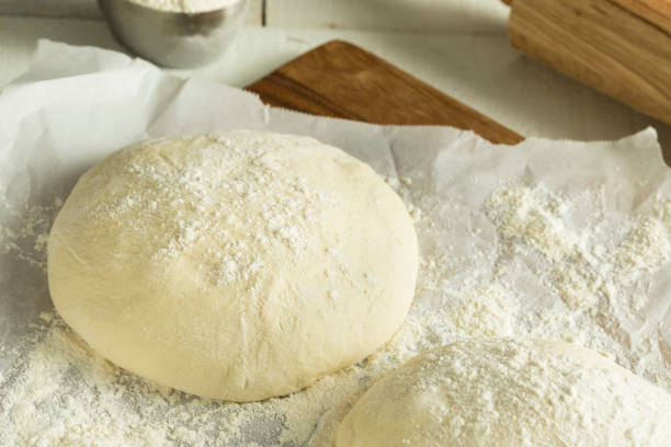 istock Raw Organic White Pizza Dough Ball 842065940