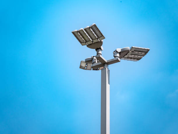 istock Poles led. Street light against the blue sky  copy space. 842070984