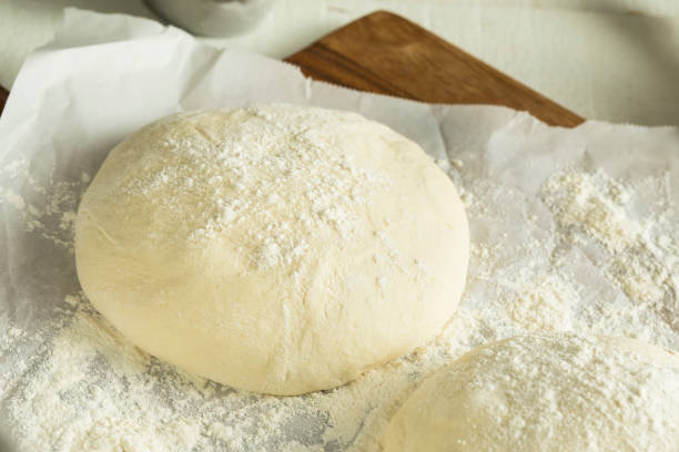 istock Raw Organic White Pizza Dough Ball 842078960