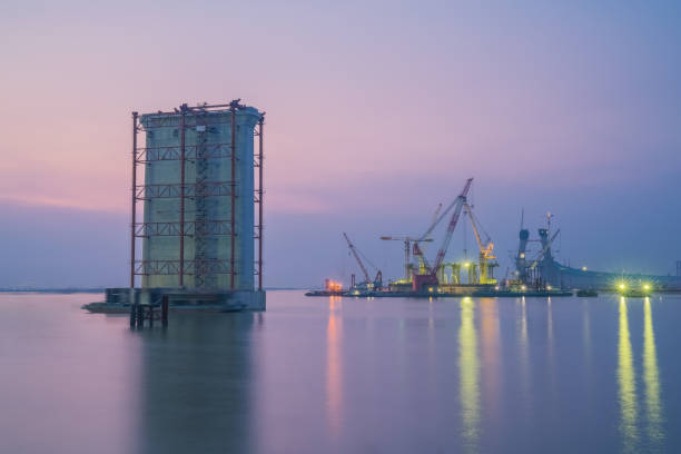 istock Construction of bridge and traffic network in China 842079516