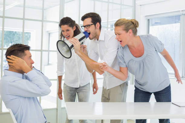 istock Casual business team shouting at a colleague 842082474