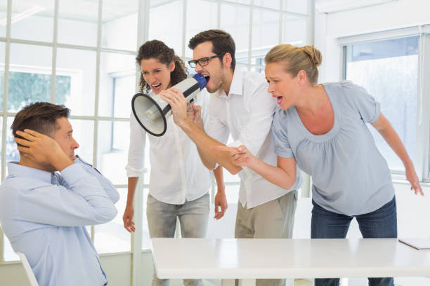 istock Casual business team shouting at a colleague 842082480