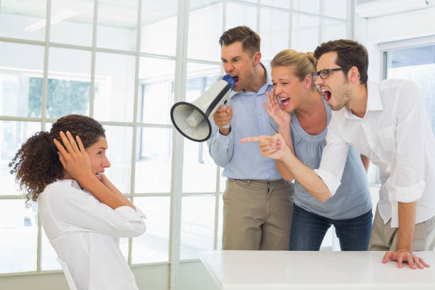 istock Casual business team shouting at a colleague 842082504