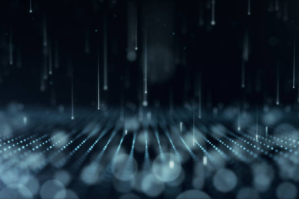 istock Abstract background with moving and flicker particles. Backdrop of bokeh. 3d illustration 842085328