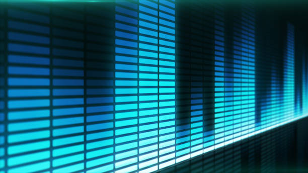 istock Sound wave. 3d Illustration of a blue music equalizer. 842085422