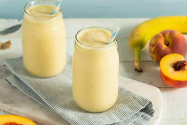 istock Healthy Homemade Peach Smoothie 842085560