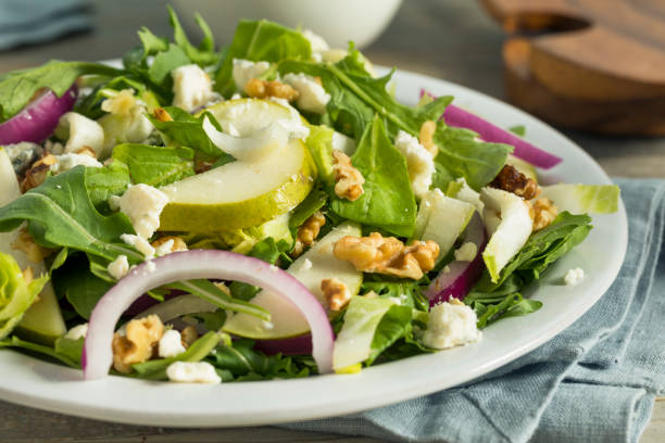 istock Raw Autumn Pear and Blue Cheese Salad 842085886