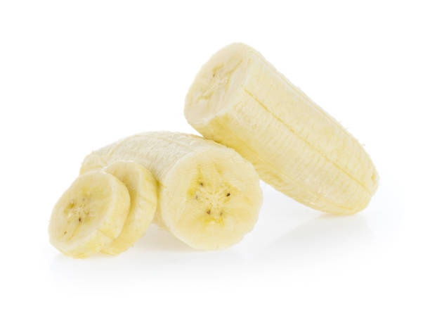 istock Banana slice isolated on white background 842091112