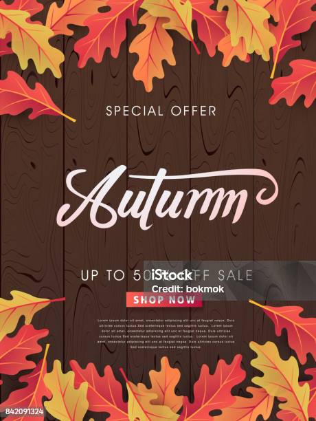 Autumn 09 Stock Illustration - Download Image Now - Autumn, Invitation, Advertisement