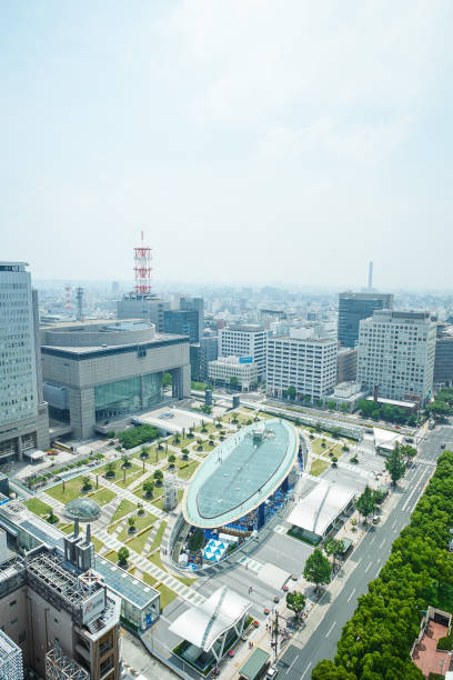 istock Panoramic modern city bird eye view in Nagoya, Japan 842093774