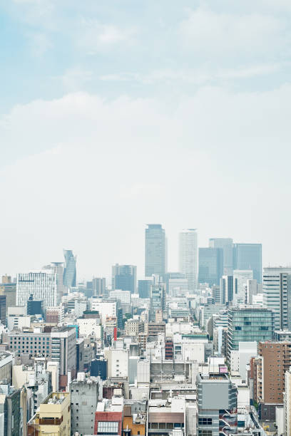 istock Panoramic modern city bird eye view in Nagoya, Japan 842093922