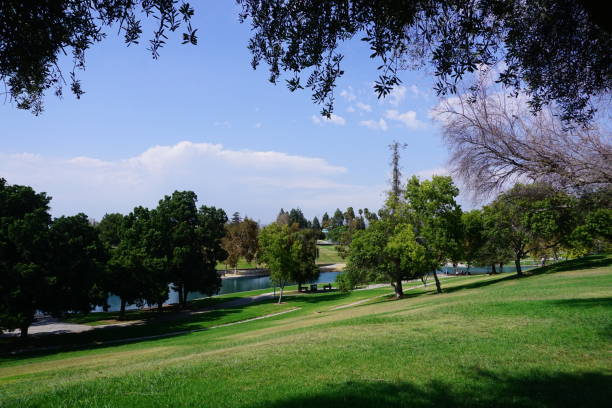 Summer day public park in La Mirada, Calif.