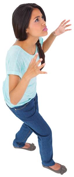 istock Angry young casual brunette gesturing 842104338