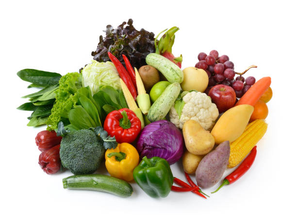 istock vegetables and fruits on white background 842112924