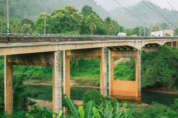 istock cement bridge across the mountains landscape 842116288