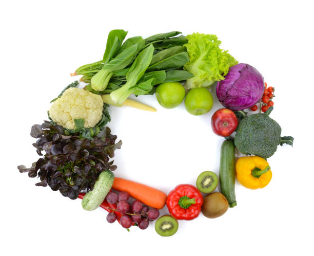 istock vegetables and fruits on white background 842119776