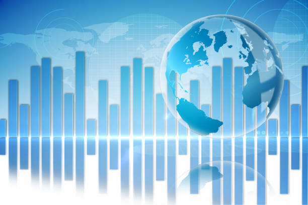istock Global business graphic in blue 842120108