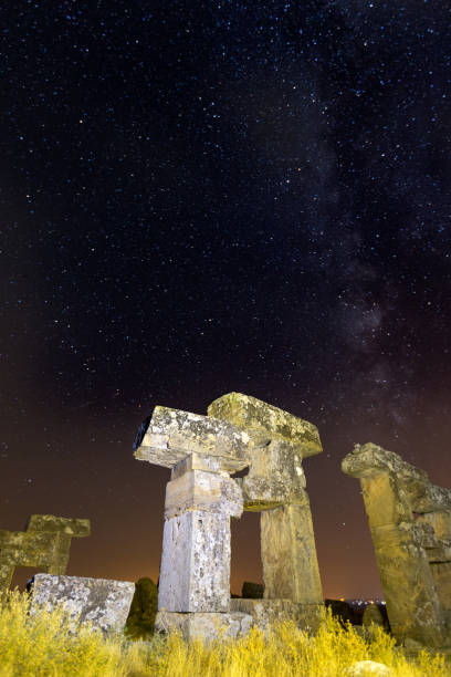 istock ancient city under the milky way 842126316