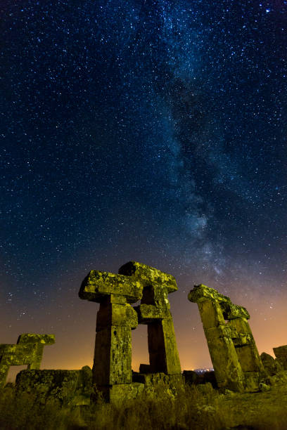istock ancient city under the milky way 842126342