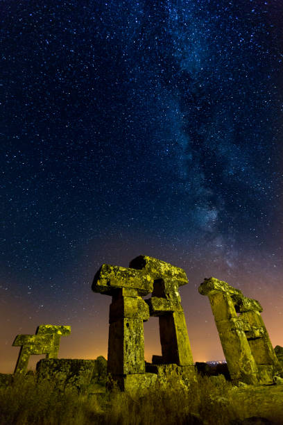 istock ancient city under the milky way 842126394
