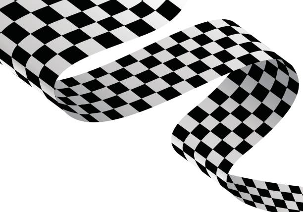 istock Checkered flag wave curve flying on white design sport race championship background vector illustration. 842130764