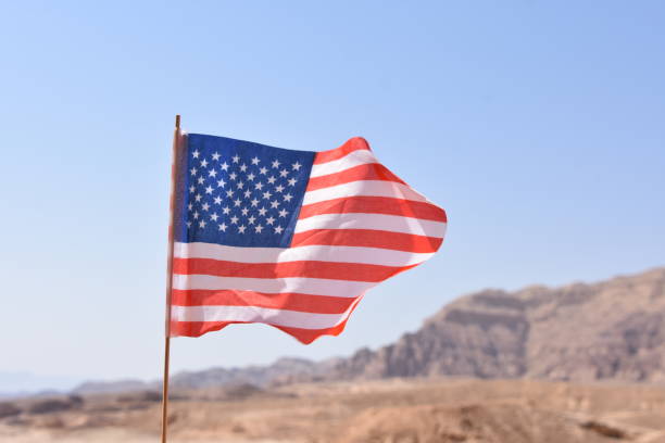 istock American flag IN Timna , Eilat 842133568