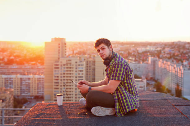 istock Man listens to music 842135164