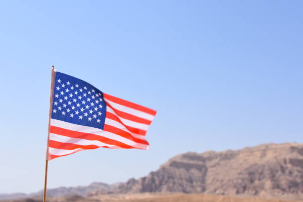 istock American flag IN Timna , Eilat 842137370
