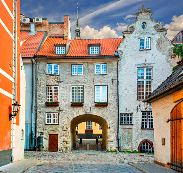 istock Medieval streets in old Riga, Latvia, Europe. 842138220