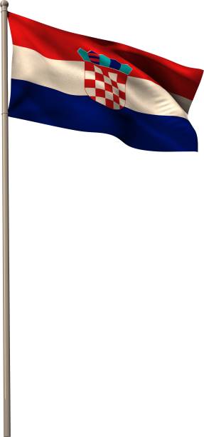 istock Digitally generated croatia national flag 842141486