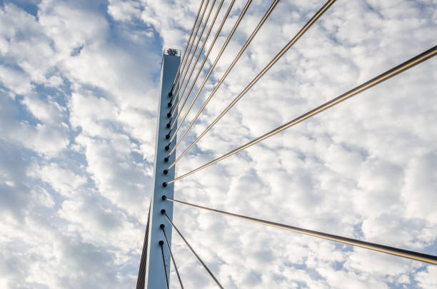 istock Bridge and the cable on the over cloud background 842141522