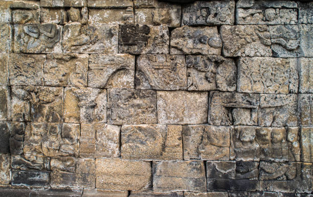 istock Borobudur Temple Relief, at Borobudur Temple Magelang Central Java Indonesia 842141574