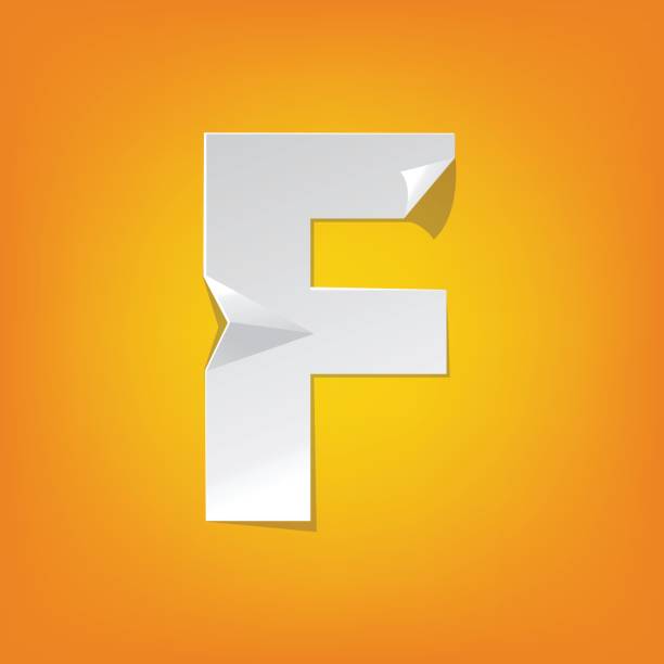 istock F capital letter fold english alphabet New design 842143962
