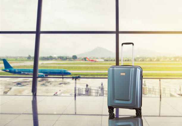 istock Luggage bag in airport. 842147816