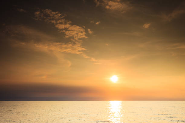 istock Beautiful sunset on the ocean sea 842148774