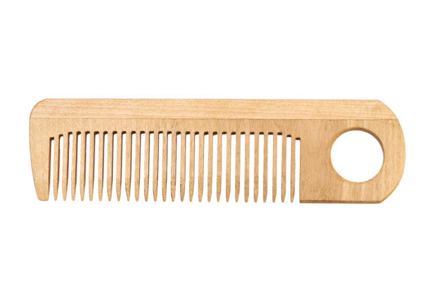 istock wooden comb for hair Isolated on white background 842149070